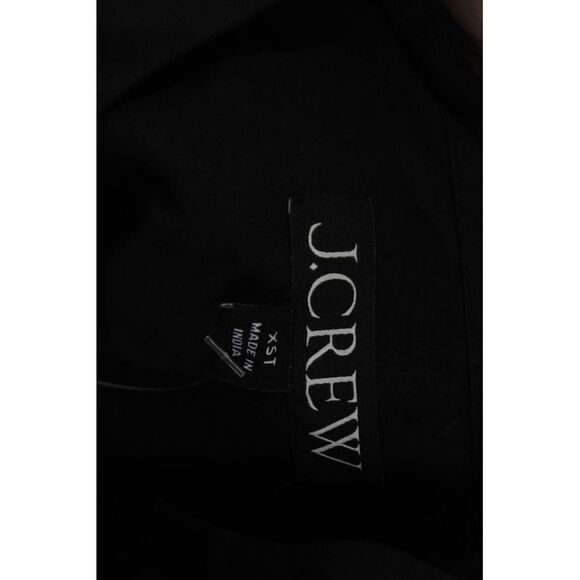 J Crew Womens Cotton Short Sleeve Button-Up Shirt Dress Black Size XS - Picture 5 of 5